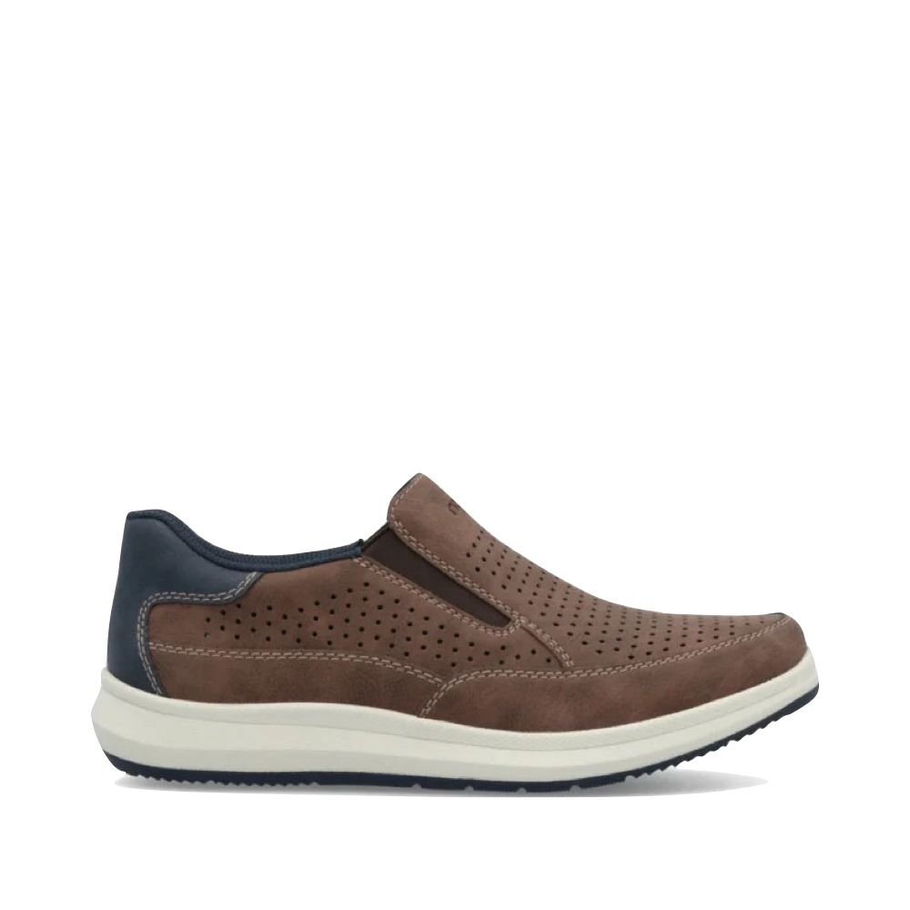 Side (right) view of Rieker Reinhard 52 Perfed Slip On for men.