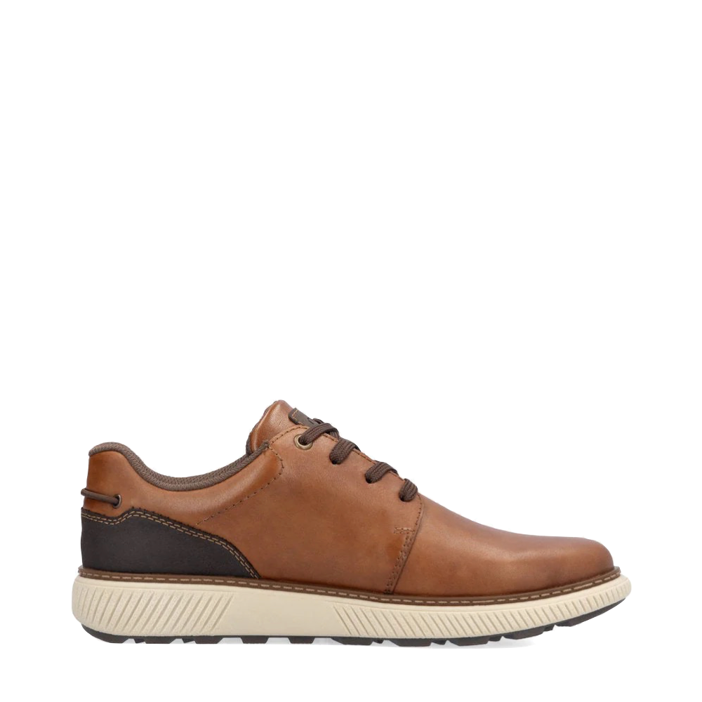 Side (right) view of Rieker Stan 13 Leather Lace Dress Sneaker for men.