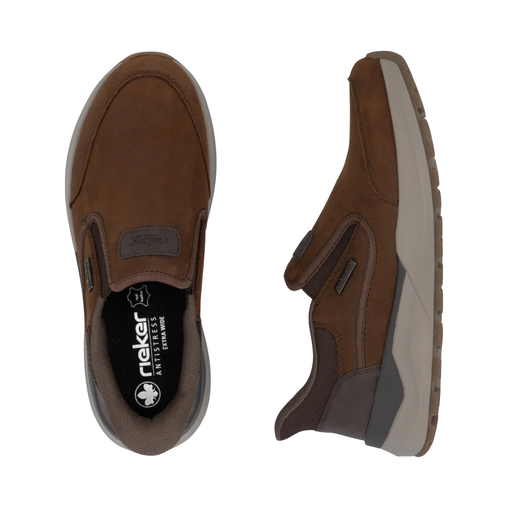 Top-down and side view of Rieker Thorben 52 Slip On for men.