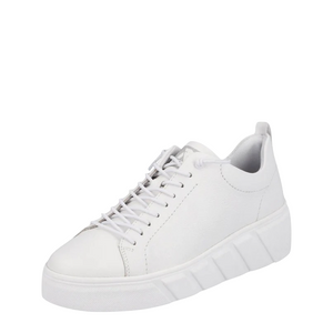 Rieker Revolution Women's 500 Leather Platform Sneaker (White)