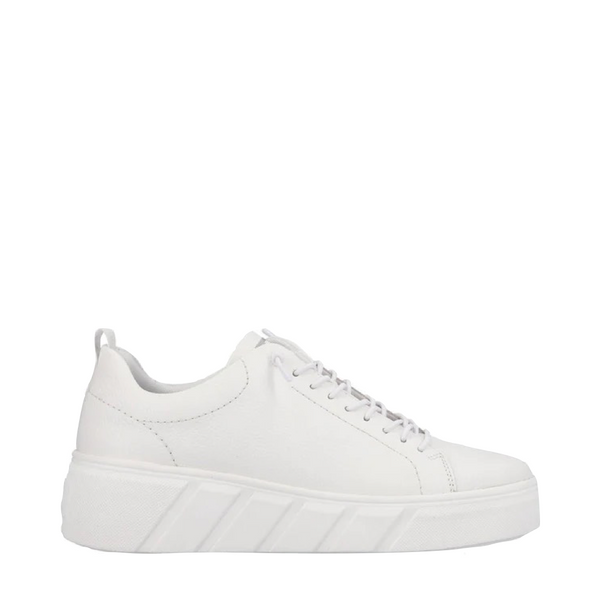 Rieker Revolution Women's 500 Leather Platform Sneaker (White)