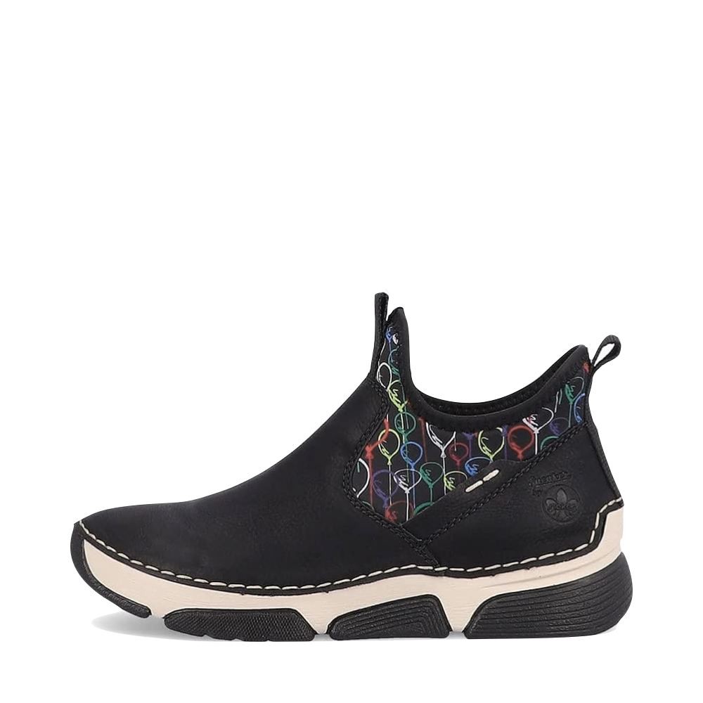 Rieker Women's 57 Multi Chelsea Boot in Black