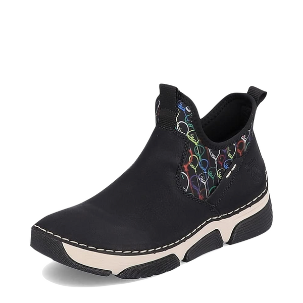 Rieker Women's 57 Multi Chelsea Boot in Black
