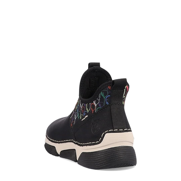 Rieker Women's 57 Multi Chelsea Boot in Black