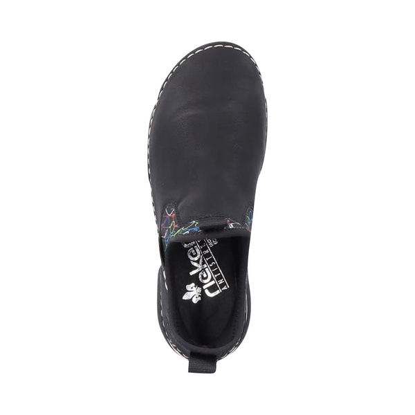 Rieker Women's 57 Multi Chelsea Boot in Black