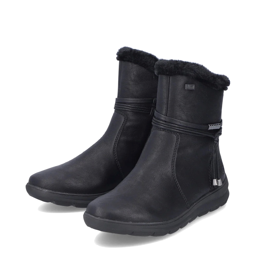 Toe view of Rieker Berta 70 Side Zip Waterproof Boot for women.