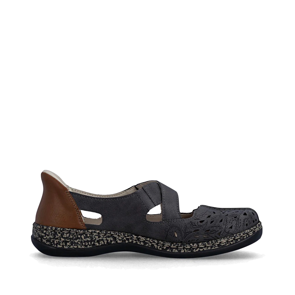 Side (right) view of Rieker Daisy 52 Cross Strap for women.