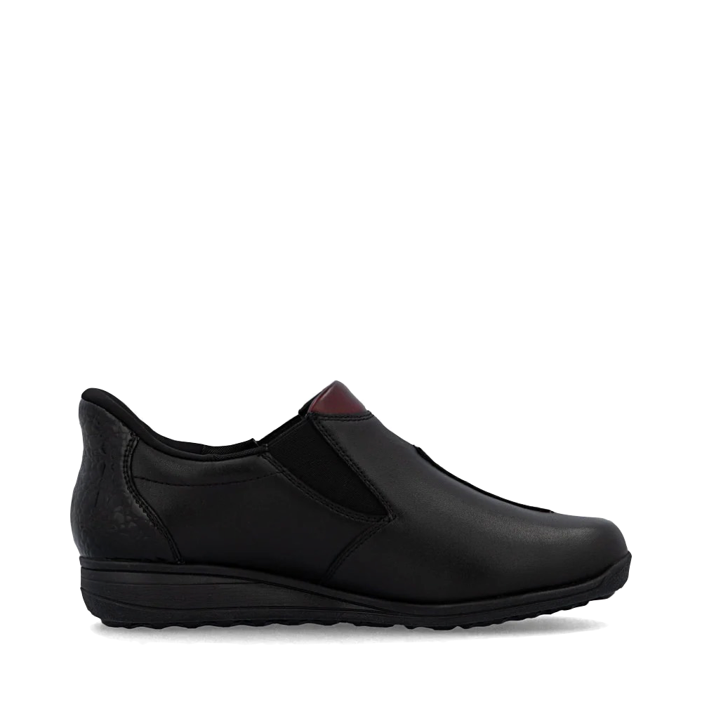 Side (right) view of Rieker Donna 53 Waterproof Slip On for women.
