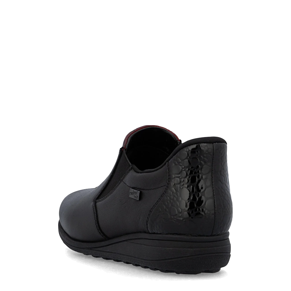 Heel view of Rieker Donna 53 Waterproof Slip On for women.