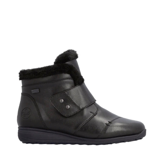 Side (right) view of Rieker Donna 68 Waterproof Boot for women.