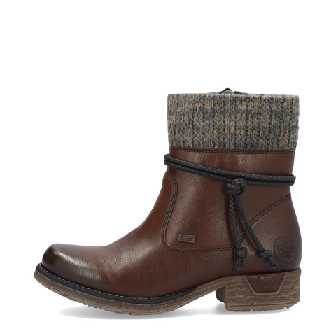 Rieker Women's Fee 88 Mid Waterproof Boot in Brown