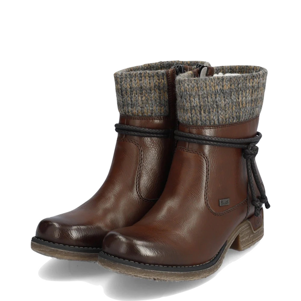 Rieker Women's Fee 88 Mid Waterproof Boot in Brown
