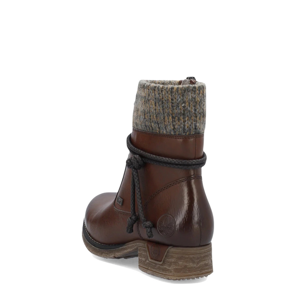 Rieker Women's Fee 88 Mid Waterproof Boot in Brown