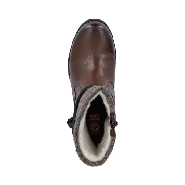 Rieker Women's Fee 88 Mid Waterproof Boot in Brown
