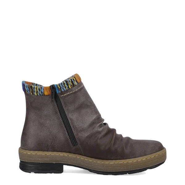 Rieker Women's Felicitas 55 Side Zip Boot in Basalt Grey