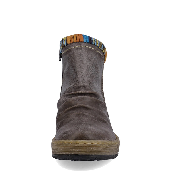 Rieker Women's Felicitas 55 Side Zip Boot in Basalt Grey