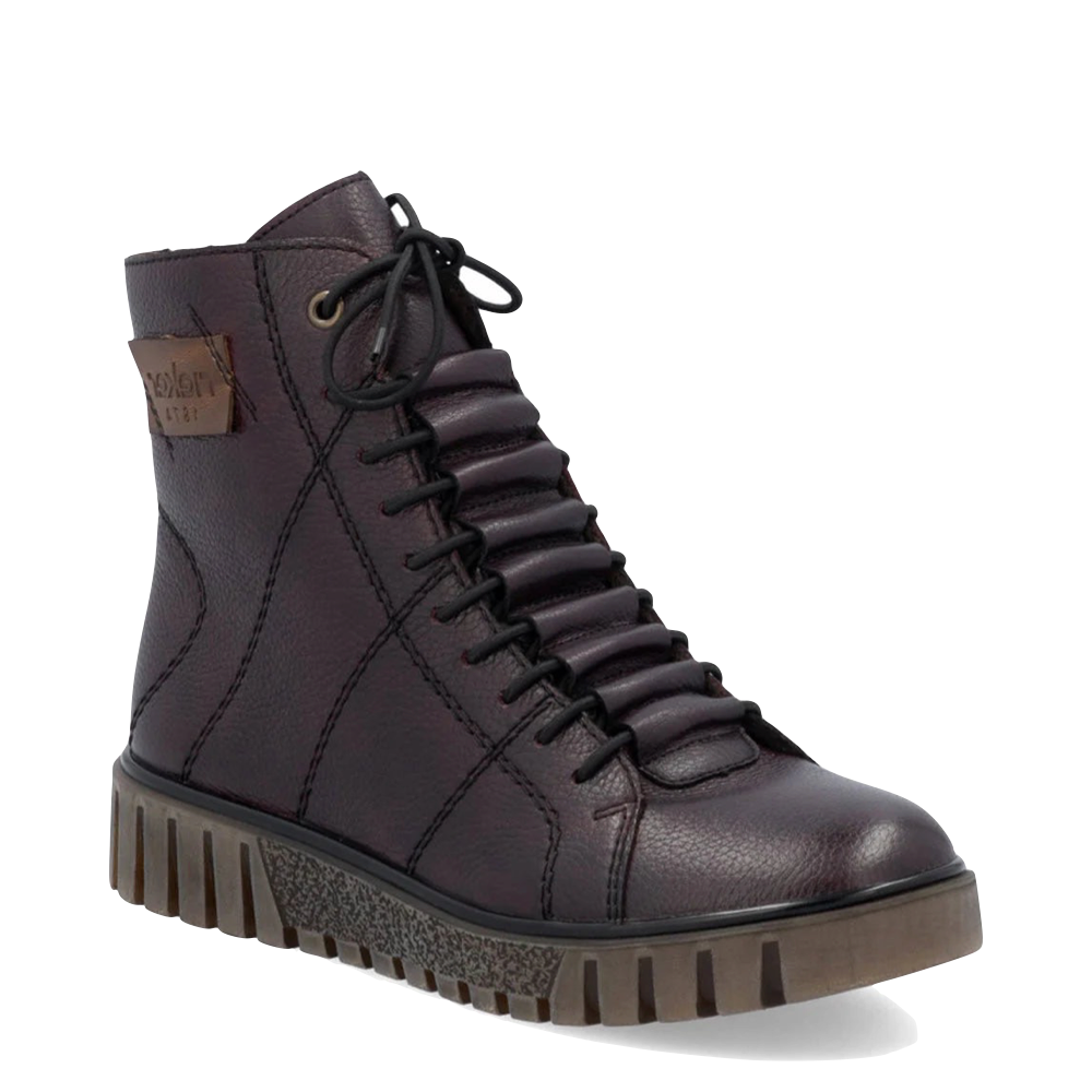 Mudguard and Toe view of Rieker Fenja 2 Lace Boot for women.
