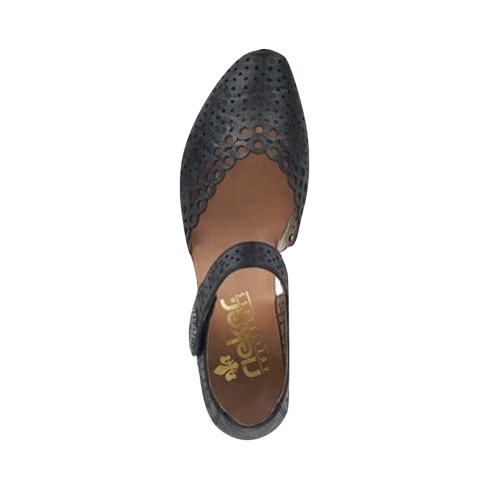Top-down view of Rieker Mirjam 53 Heeled Mary Jane for women.