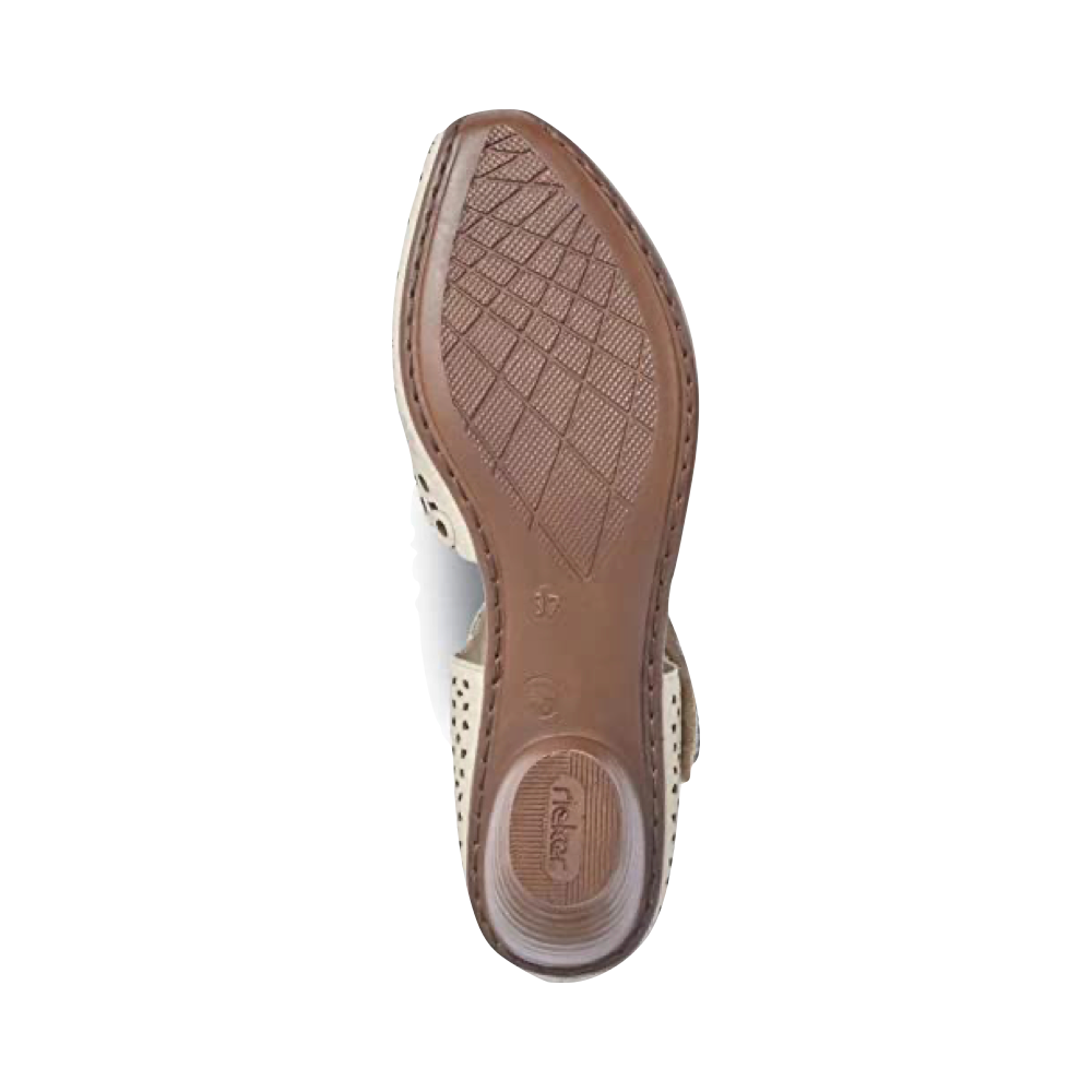 Rieker Women's Mirjam 53 Heeled Mary Jane (Cream)