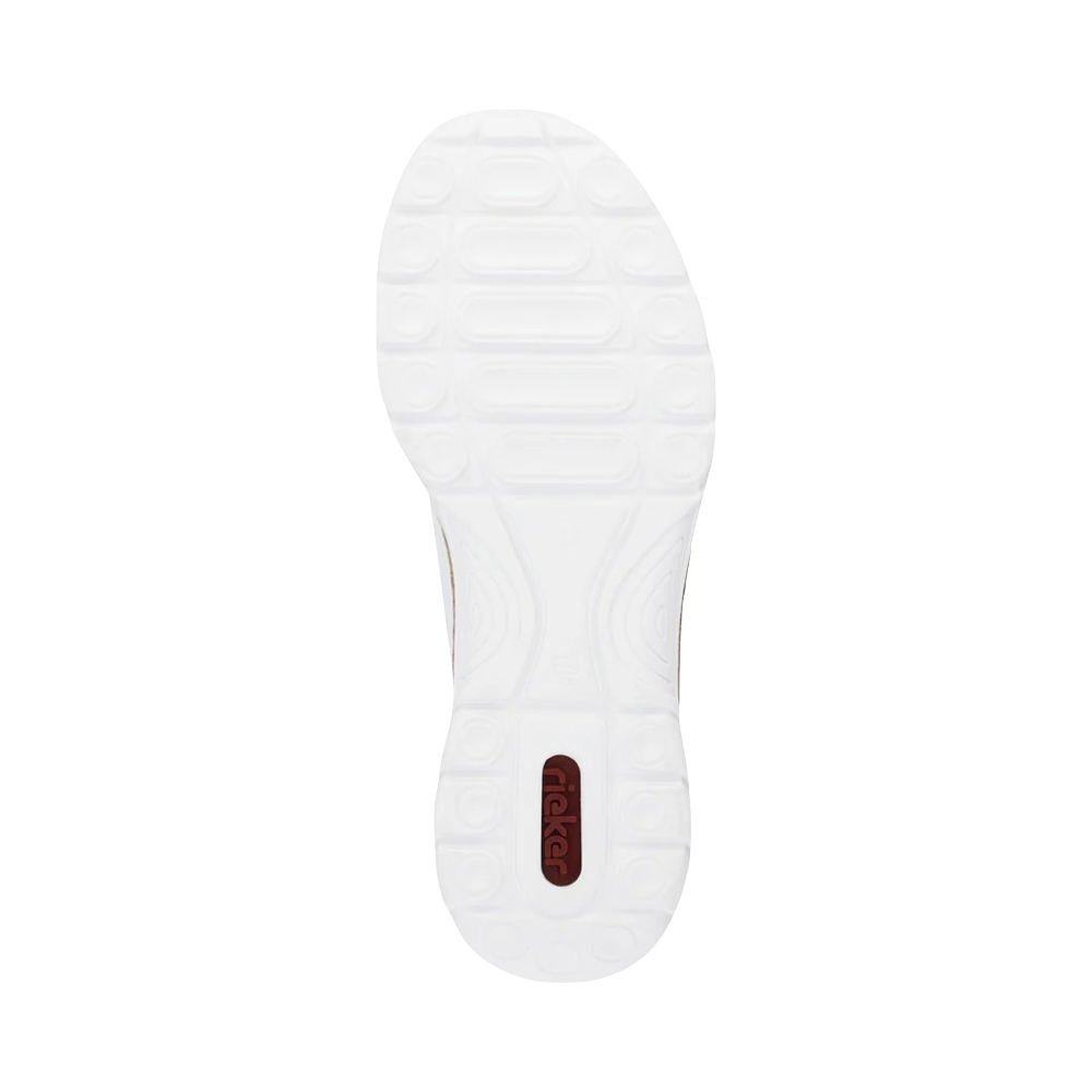 Bottom view of Rieker Nikita K6 Bungee Side Zip Sneaker for women.