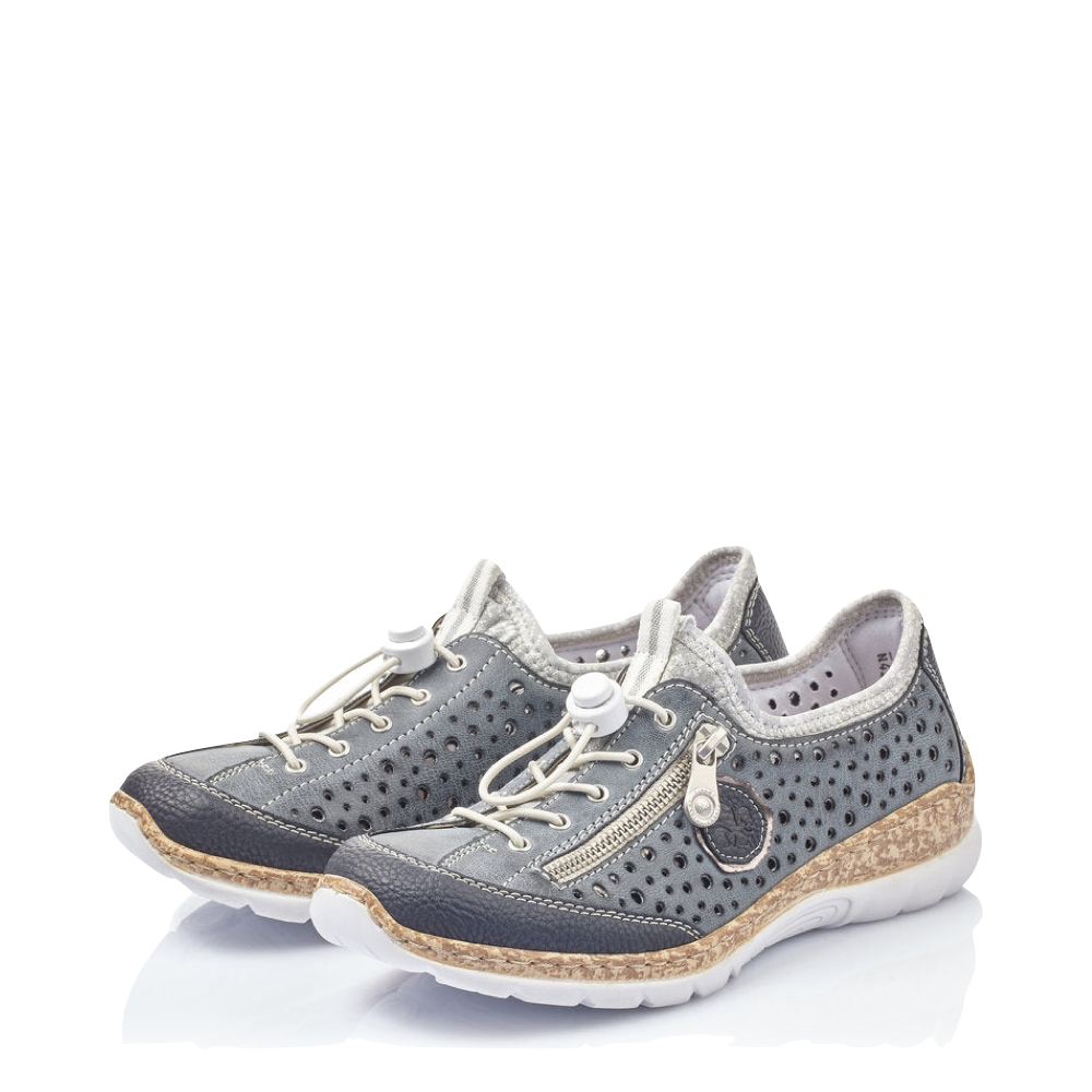 Mudguard and Toe view of Rieker Nikita P6 Bungee Shoe for women.