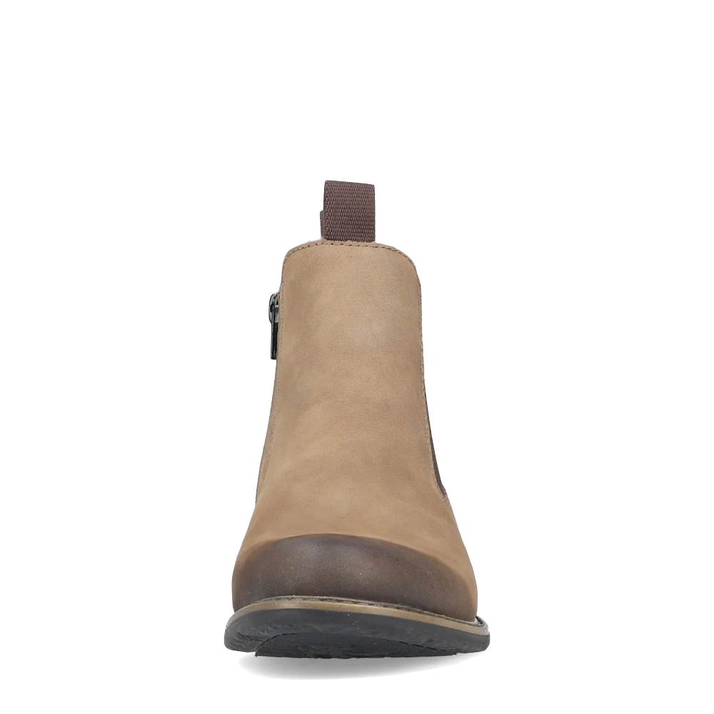 Front view of Rieker Ornella 78 Side Zip Chelsea Boot for women.