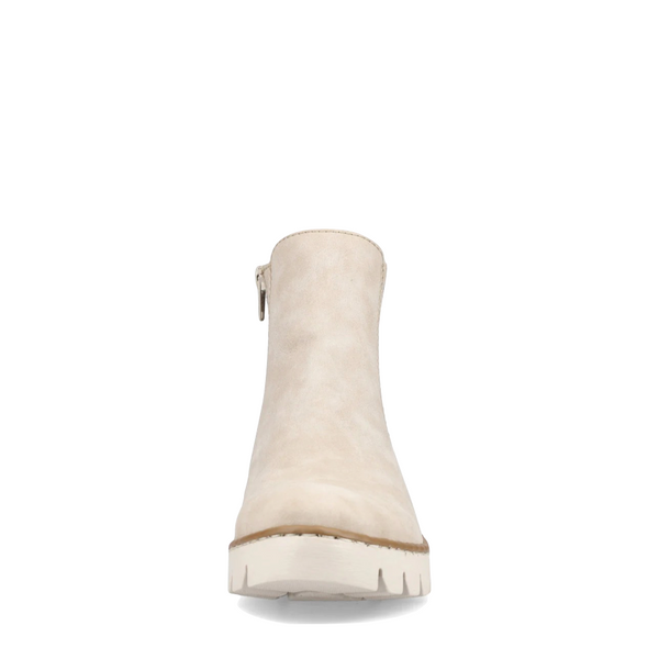 Rieker Women's Prisca 72 Side Zip Ankle Boot (Ginger Cream)