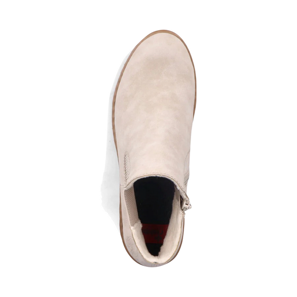 Rieker Women's Prisca 72 Side Zip Ankle Boot (Ginger Cream)