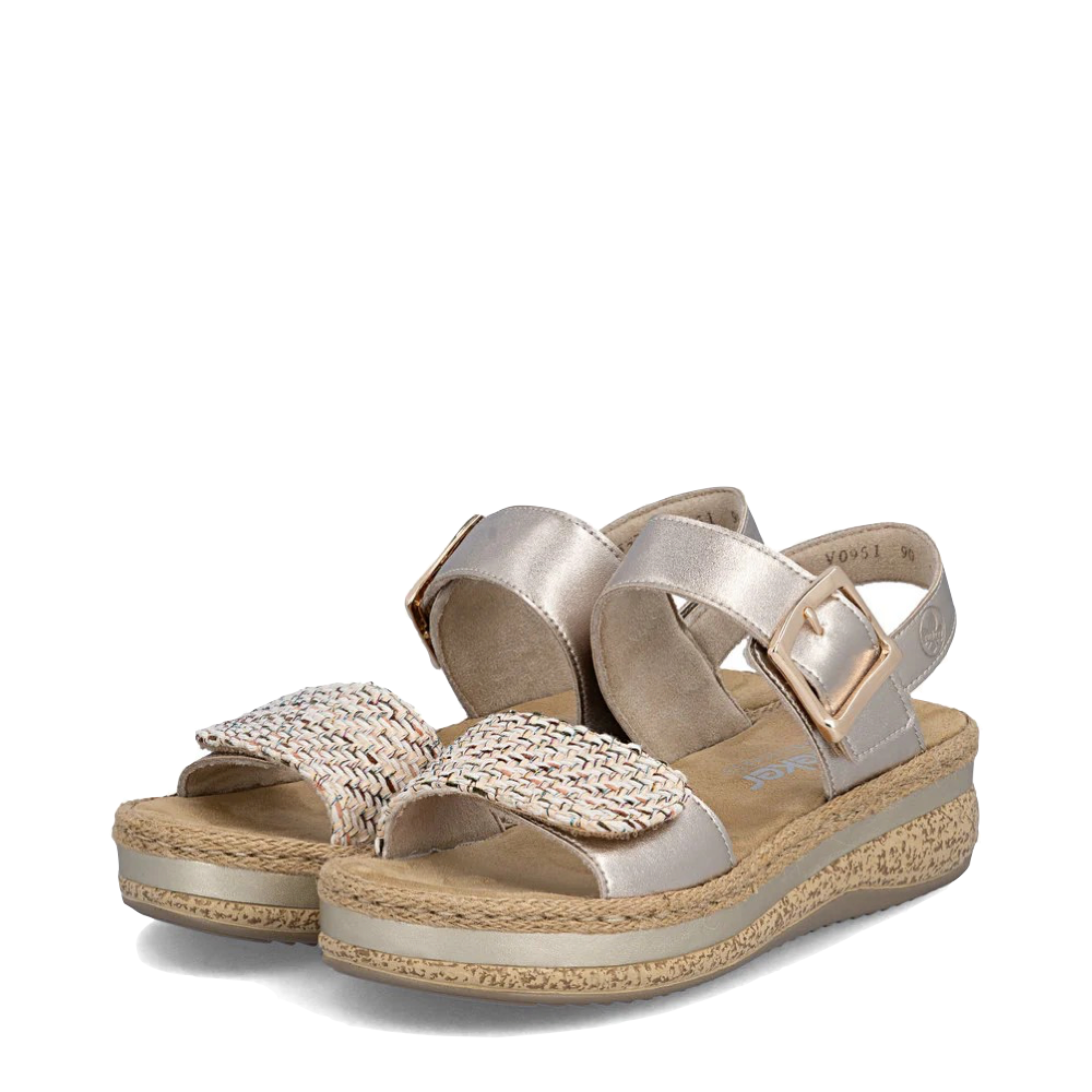 Toe view of Rieker Regina 51 Sandal for women.