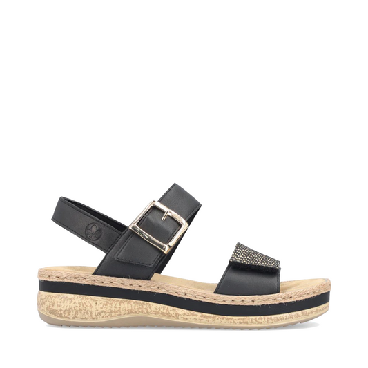 Side (right) view of Rieker Regina 51 Sandal for women.