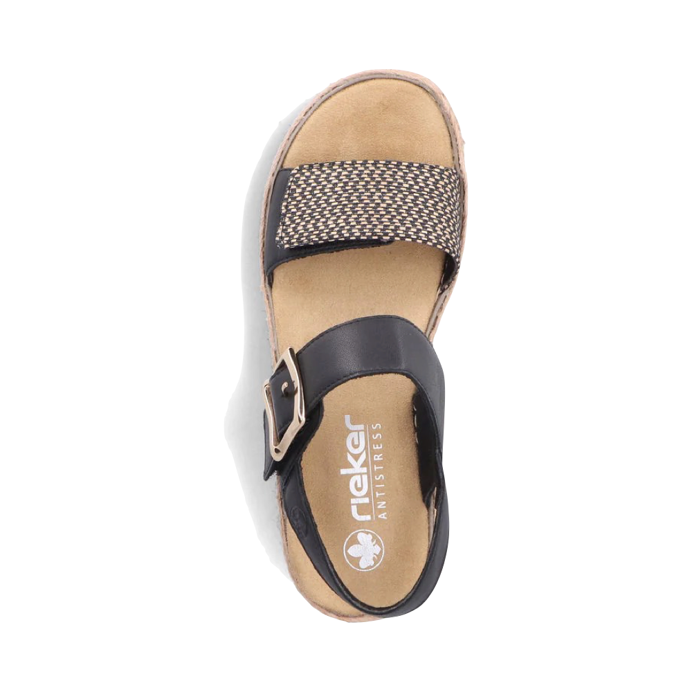 Top-down view of Rieker Regina 51 Sandal for women.