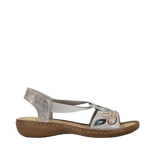 Side (right) view of Rieker Regina B4 Sandal for women.
