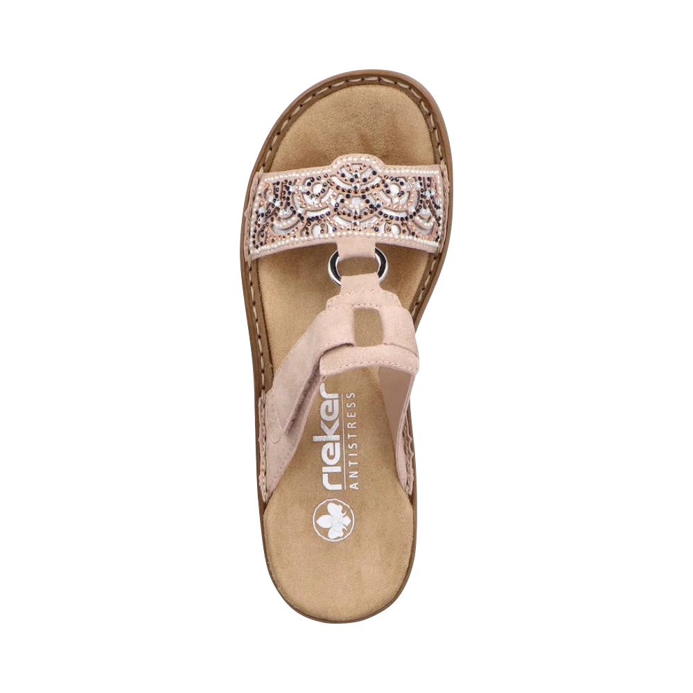 Top-down view of Rieker Regina K2 Slide Sandal for women.