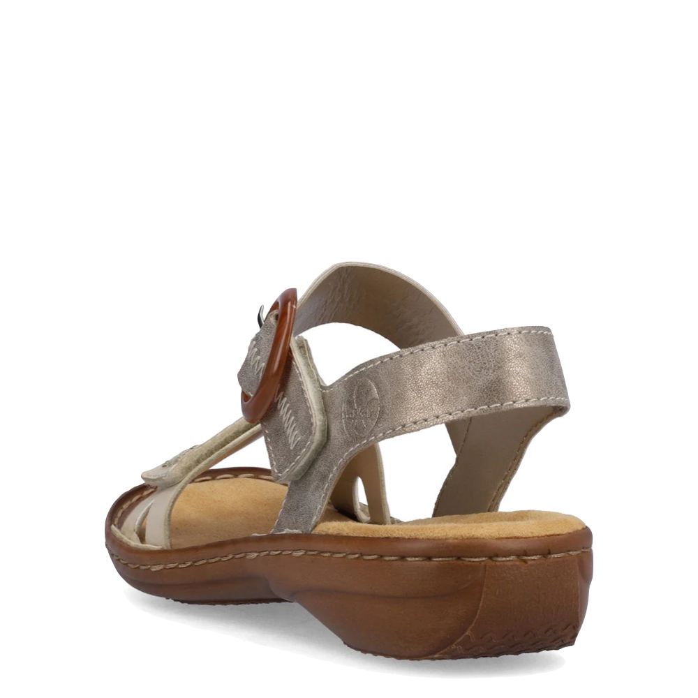 Heel view of Rieker Regina Z3 Sandal for women.
