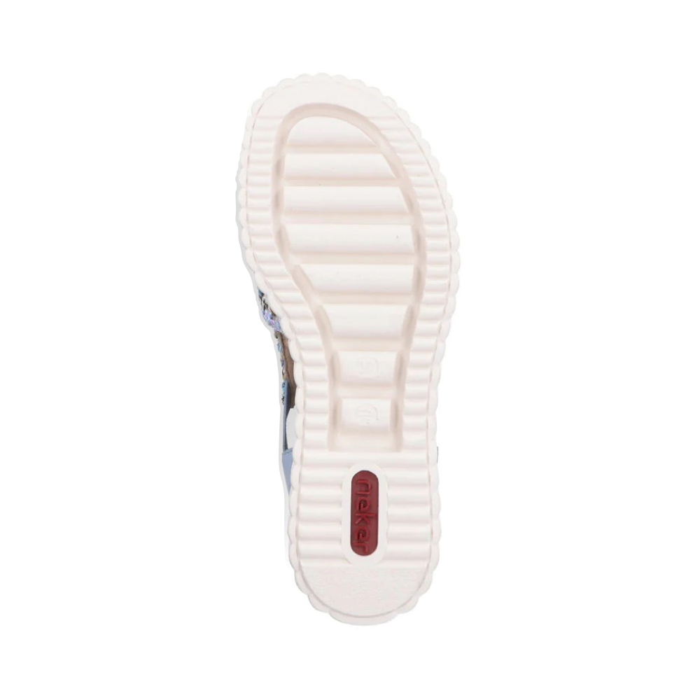 Bottom view of Rieker Rose 72 Wedge Sandal for women.