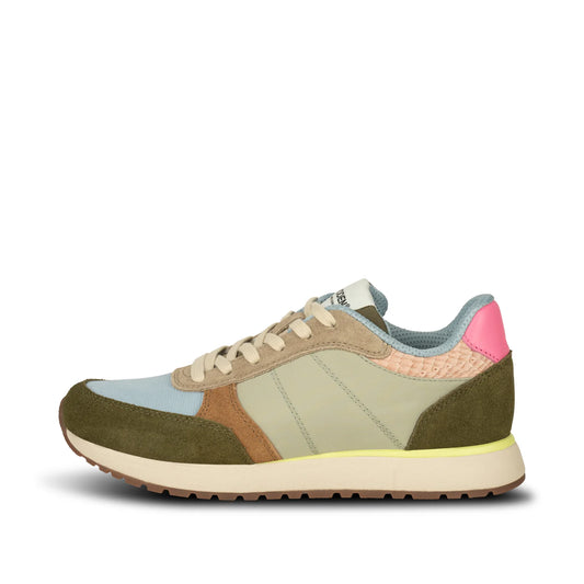 Woden Women's Ronja Sneaker in Stone Multi