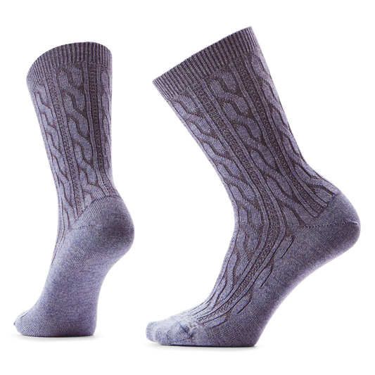 Smartwool Everyday Cable Crew Socks in Chalk Violet