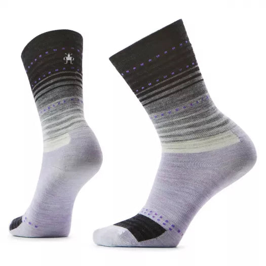 Smartwool Everyday Stitch Stripe Crew Socks in Purple-Black