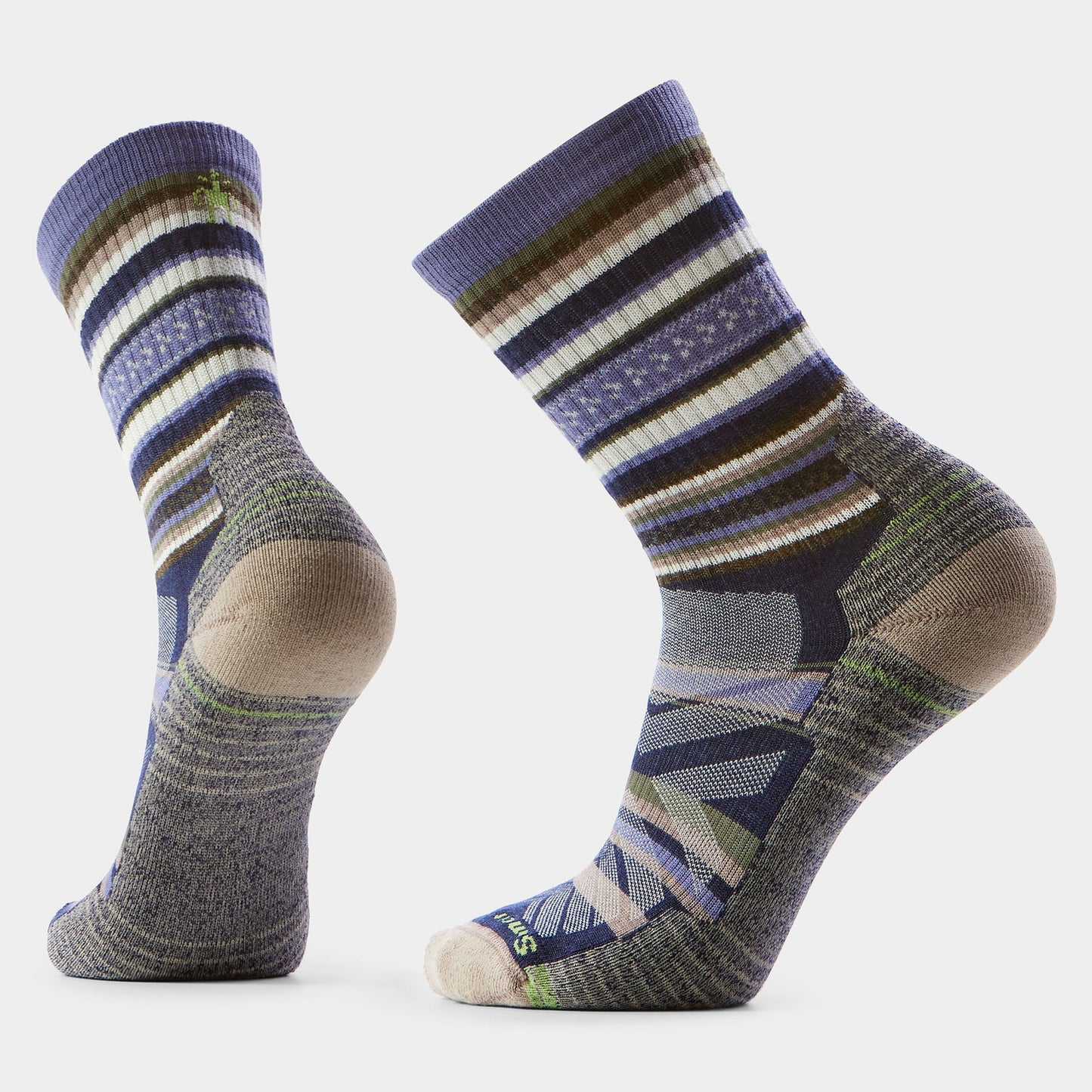 Smartwool Men's Hike Light Cushion Panorama Crew Socks in Nightfall Blue