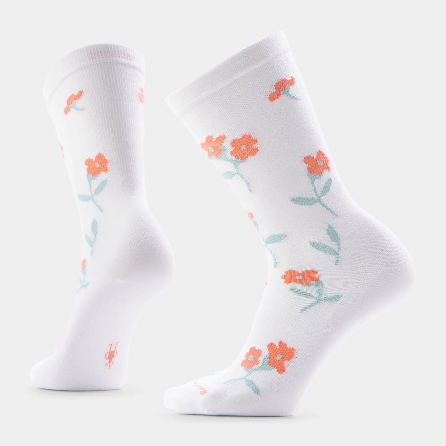 Smartwool Women's Zero Cushion Everyday Garden Gala Crew Socks in White