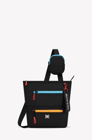 Sherpani Sadie Crossbody Bag in Chromatic Black with Multi Color