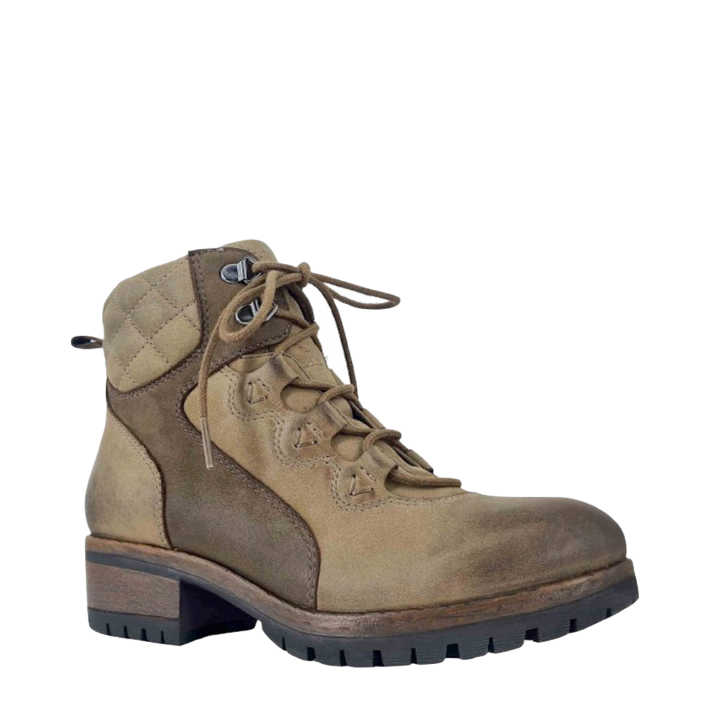 Side (right) view of Salvia Cal Side Zip Lace Boot for women.