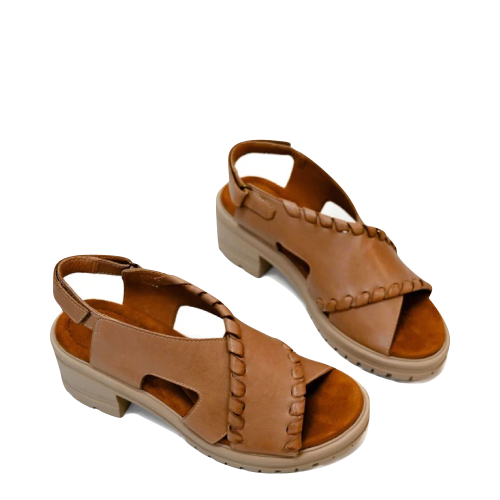 Top-down view of Salvia Hef Heeled Sandal for women.