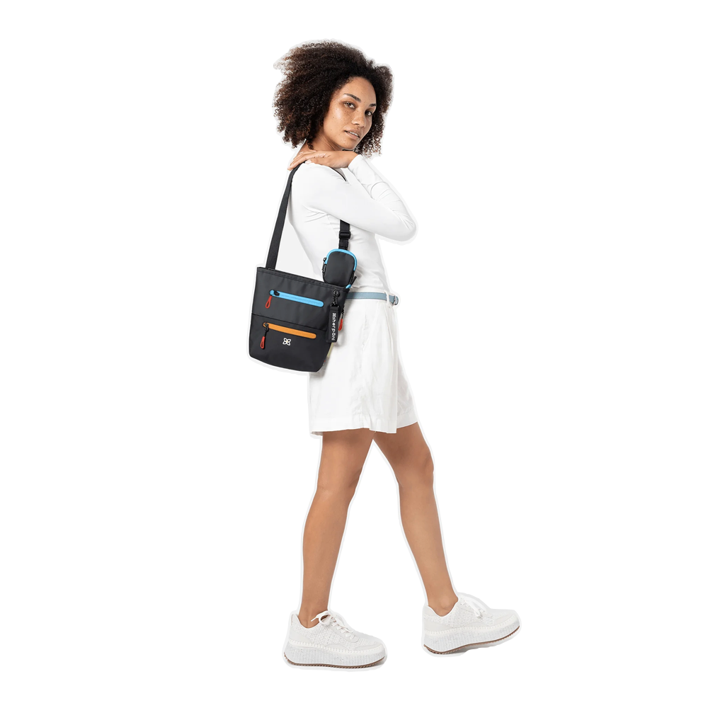 Model view of Sherpani Sadie Crossbody Bag.