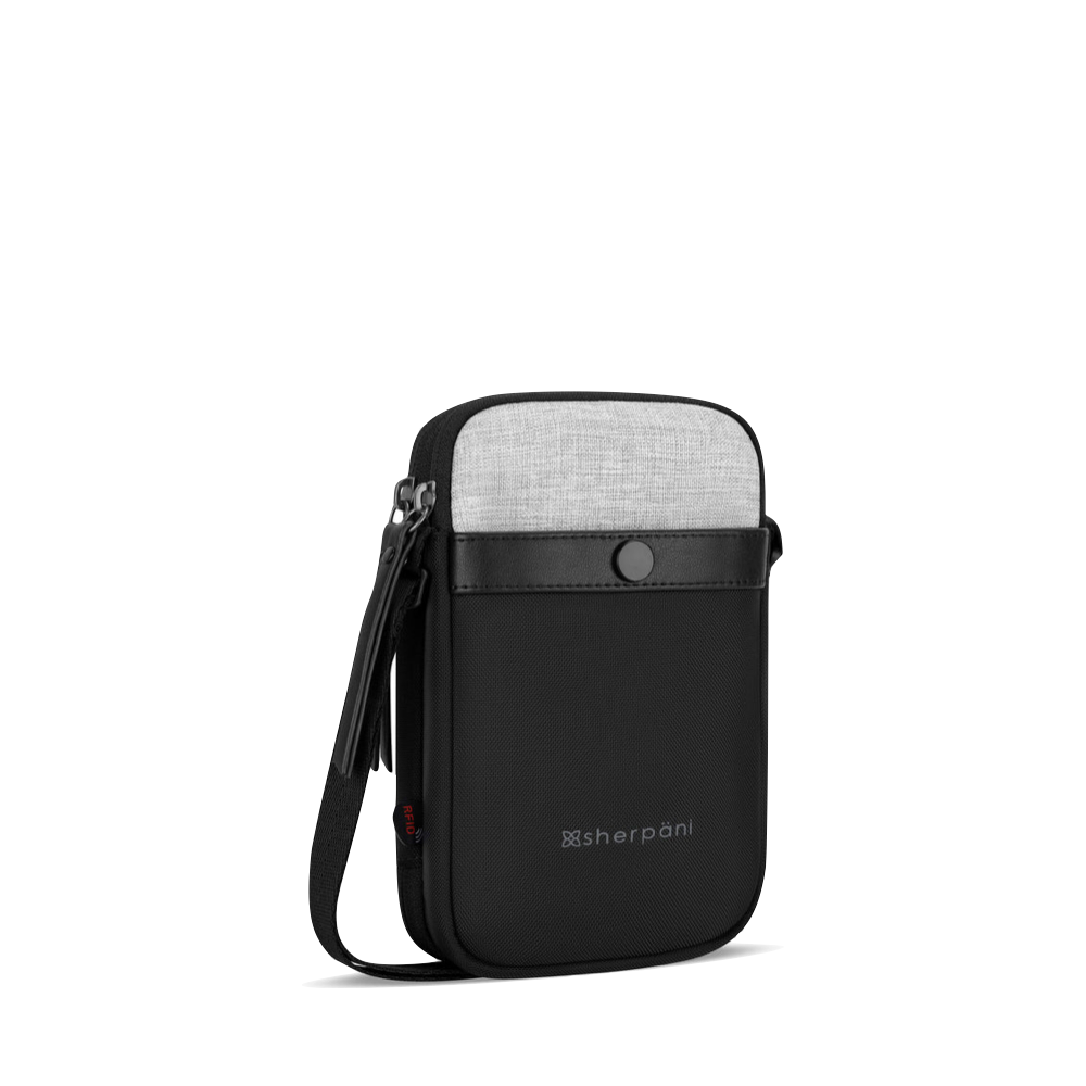 Front view of Sherpani Simplicity Anti Theft Crossbody Wallet.