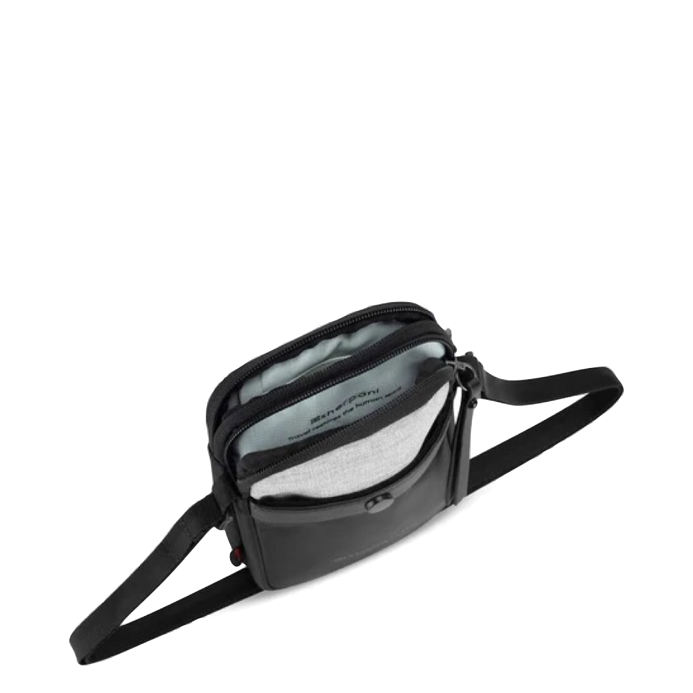 Top-down view of Sherpani Simplicity Anti Theft Crossbody Wallet.