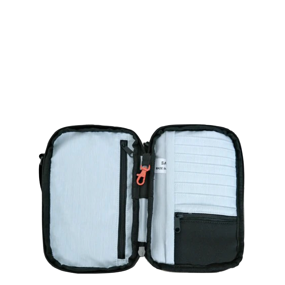 Inside view of Sherpani Simplicity Anti Theft Crossbody Wallet.