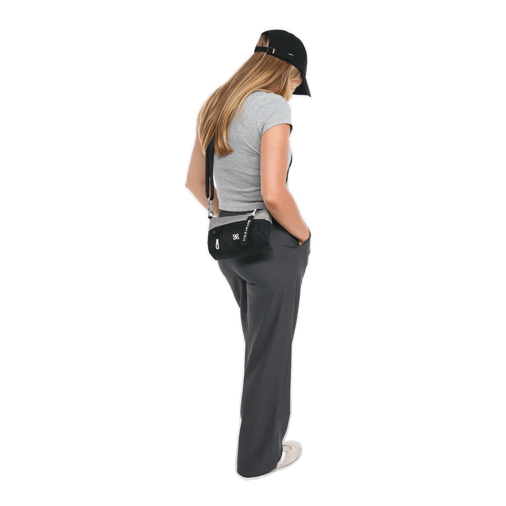 Model view of Sherpani Skye Mini Crossbody Shoulder Bag.
