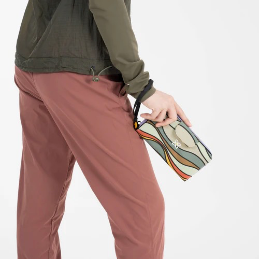 Model view of Sherpani Tulum Zip Wristlet Wallet.