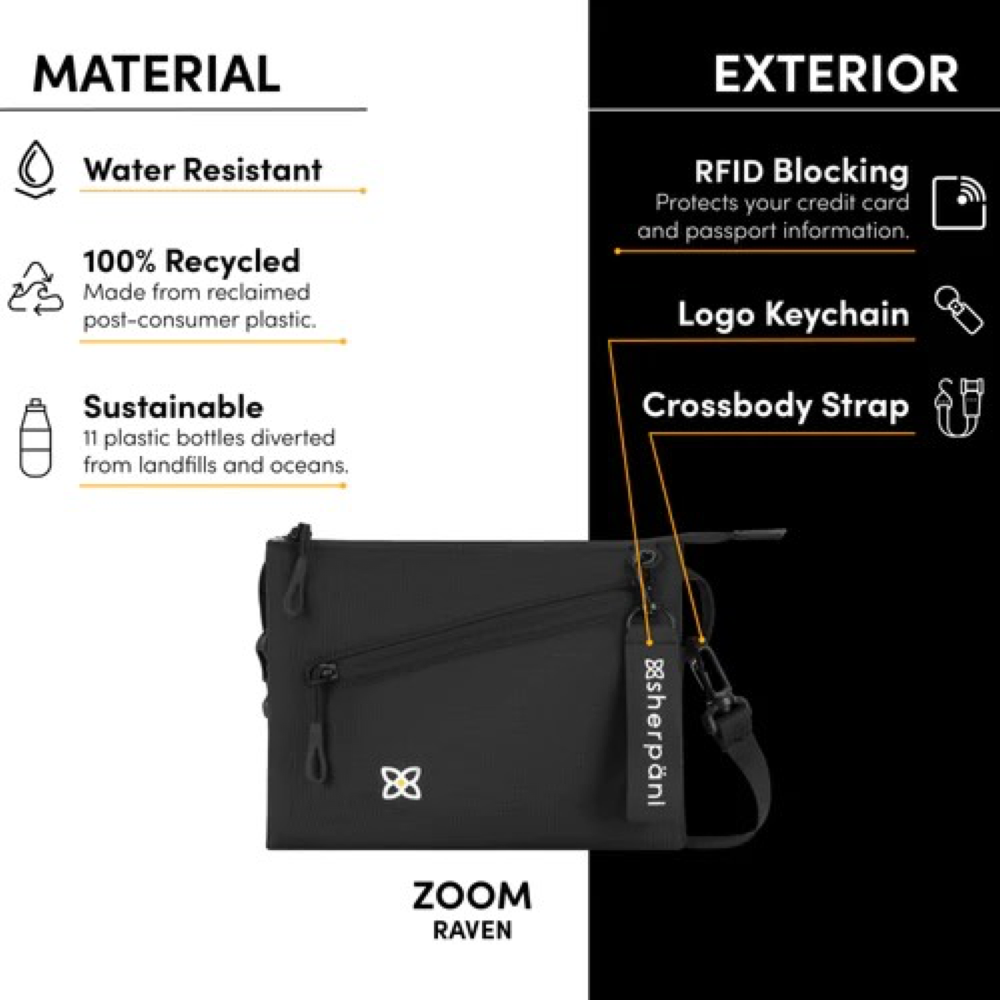 Details about Sherpani Zoom Dual Pouch Crossbody Bag.